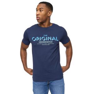 Crosshatch Mens Offaxis T-Shirt / Navy